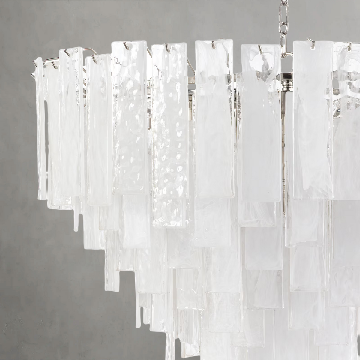 Tidelle Nickel Clear Glass Chandelier Large - view 2