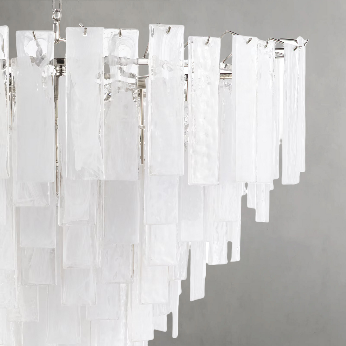 Tidelle Nickel Clear Glass Chandelier Large - view 4
