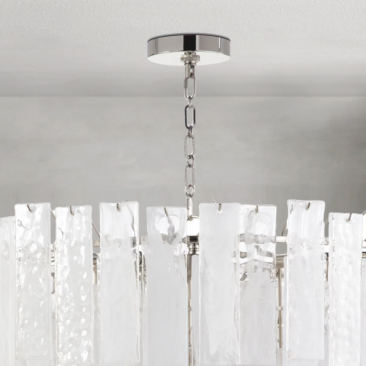 Tidelle Nickel Clear Glass Chandelier Large - view 5