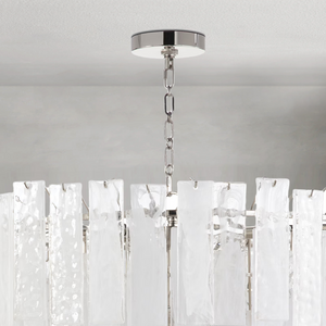 Tidelle Nickel Clear Glass Chandelier Large - view 5