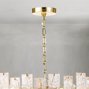 Tidelle Brass Clear Glass Chandelier Large - view 2