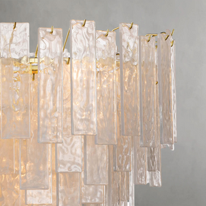 Tidelle Brass Clear Glass Chandelier Large - view 3
