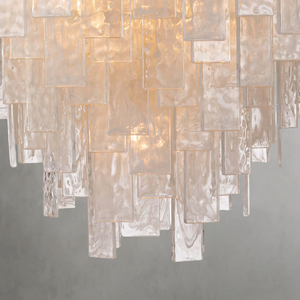 Tidelle Brass Clear Glass Chandelier Large - view 4