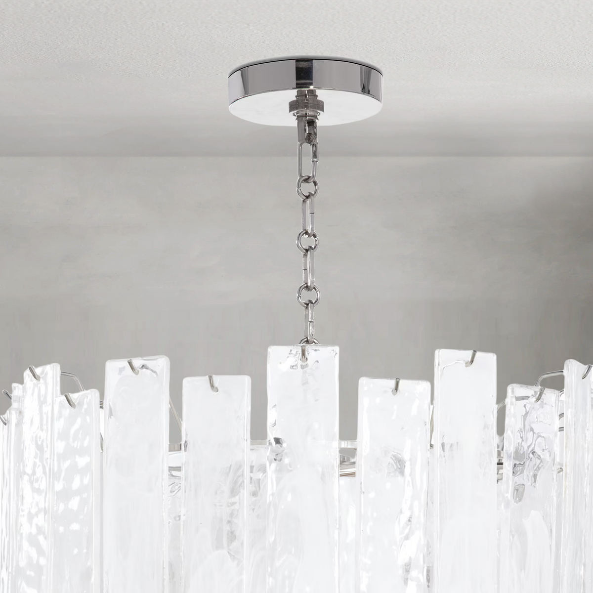 Tidelle Nickel Clear Glass Chandelier Small - view 6