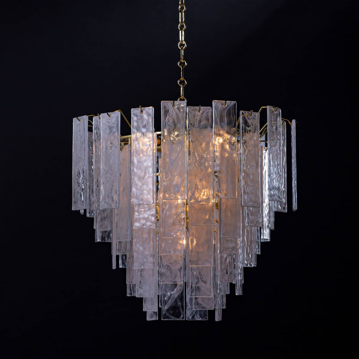 Tidelle Brass Clear Glass Chandelier Small - view 5