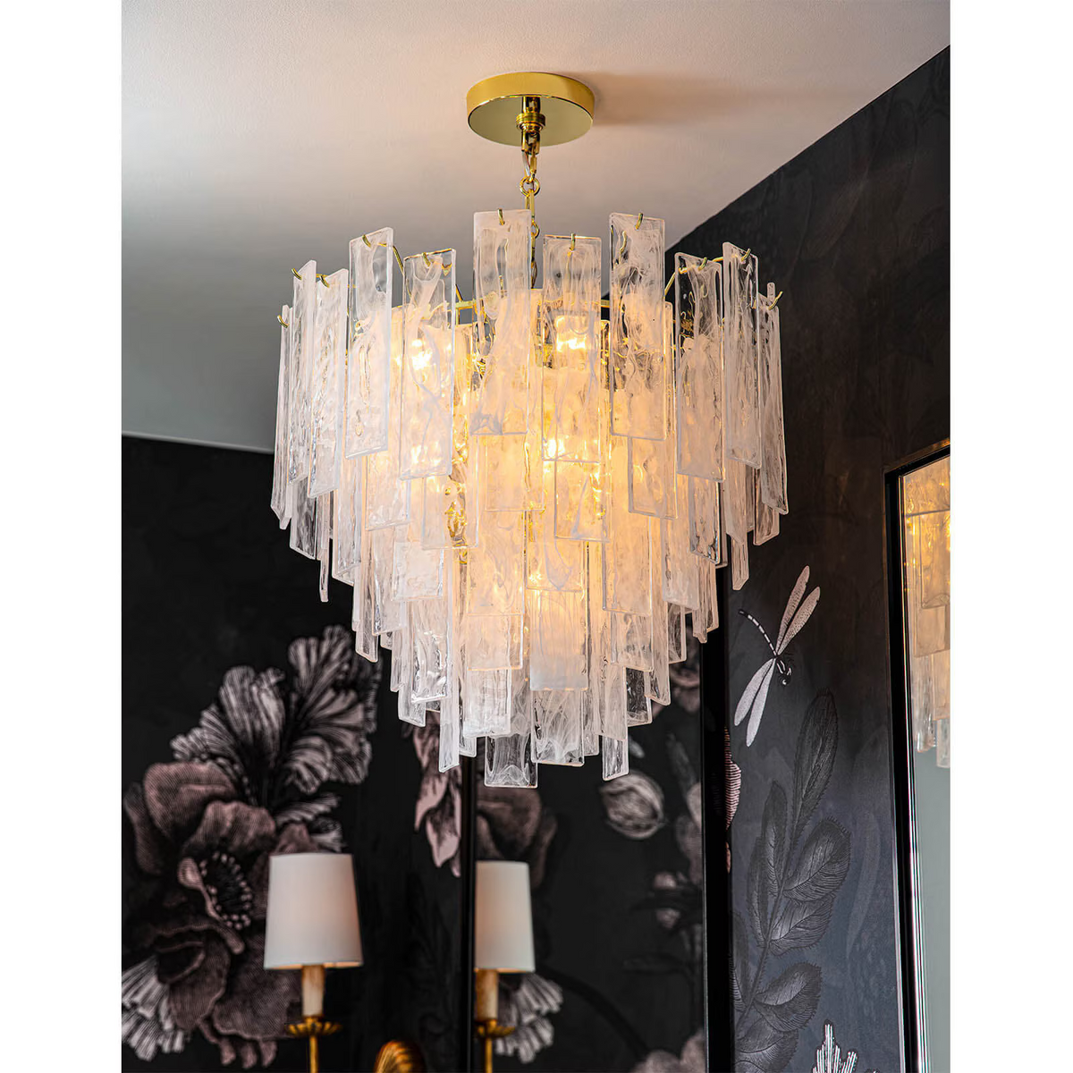 Tidelle Brass Clear Glass Chandelier Small - view 6