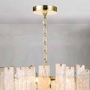 Tidelle Brass Clear Glass Chandelier Small - view 2