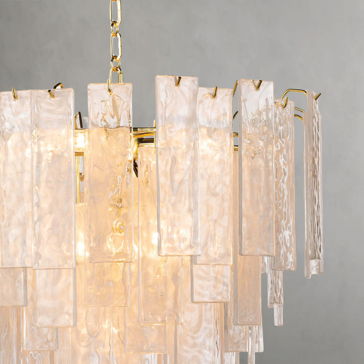 Tidelle Brass Clear Glass Chandelier Small - view 3