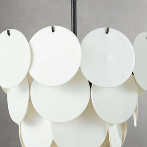 Callith Chandelier, glass in white - view 4