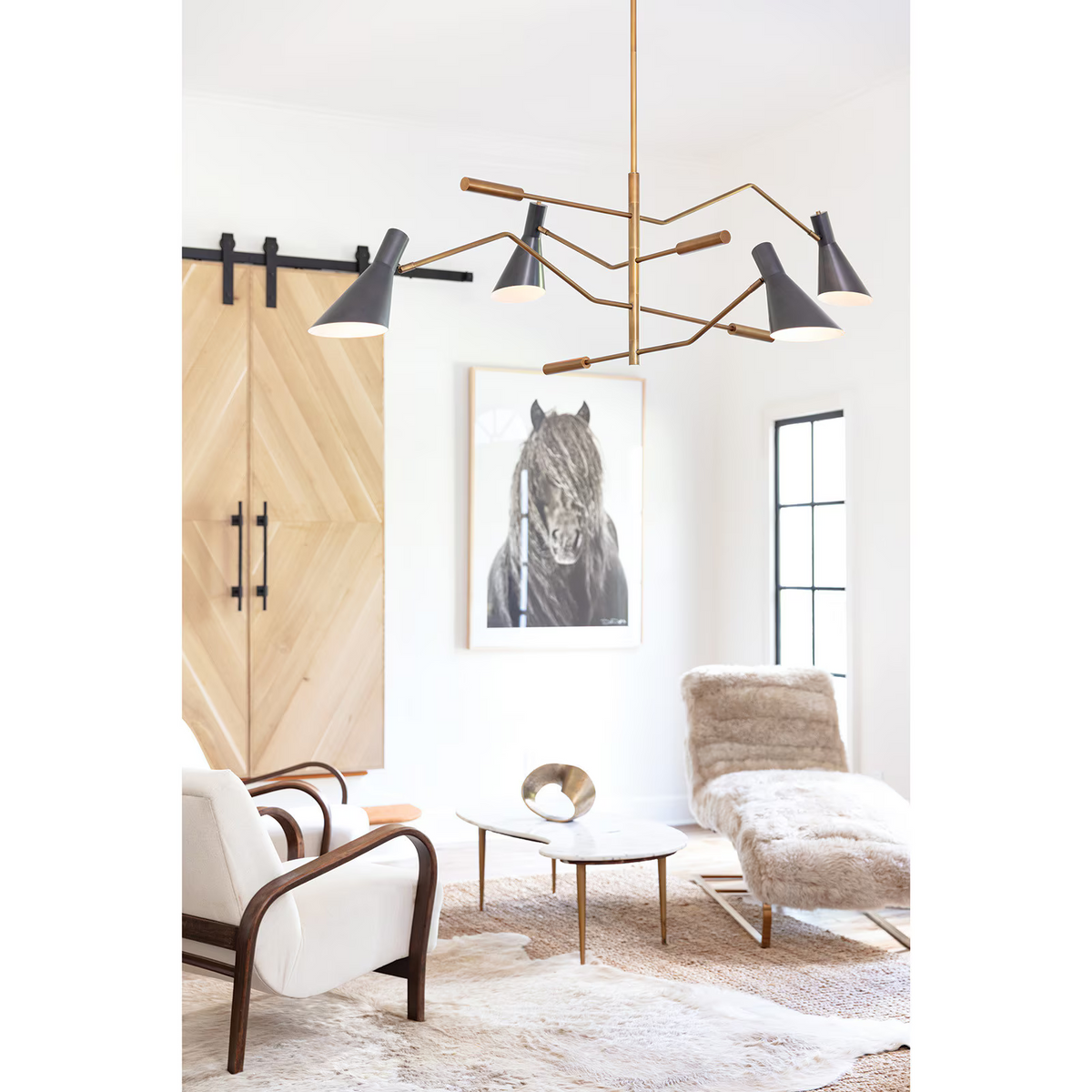 Junith Chandelier, steel in white - view 9
