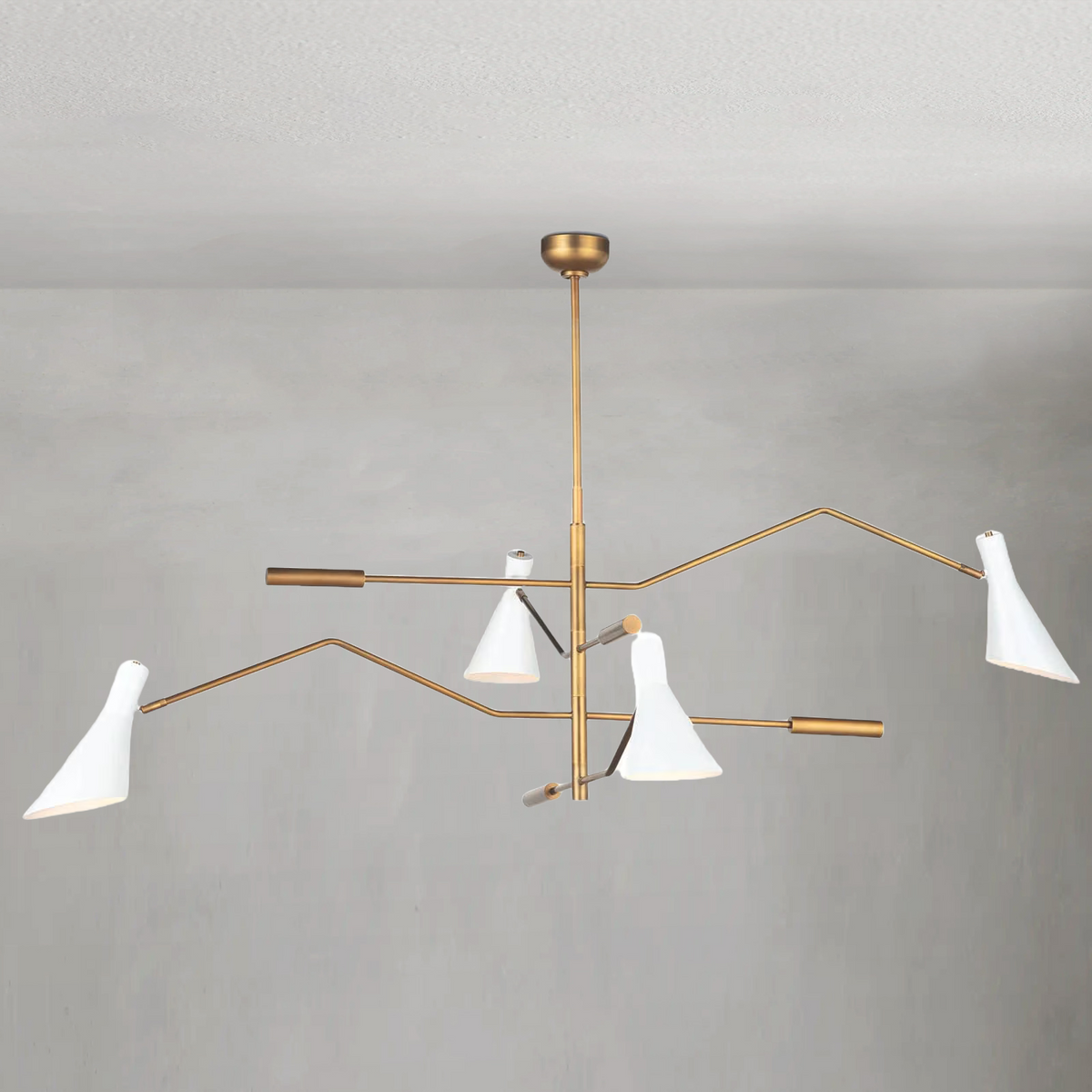Junith Chandelier, steel in white - view 5