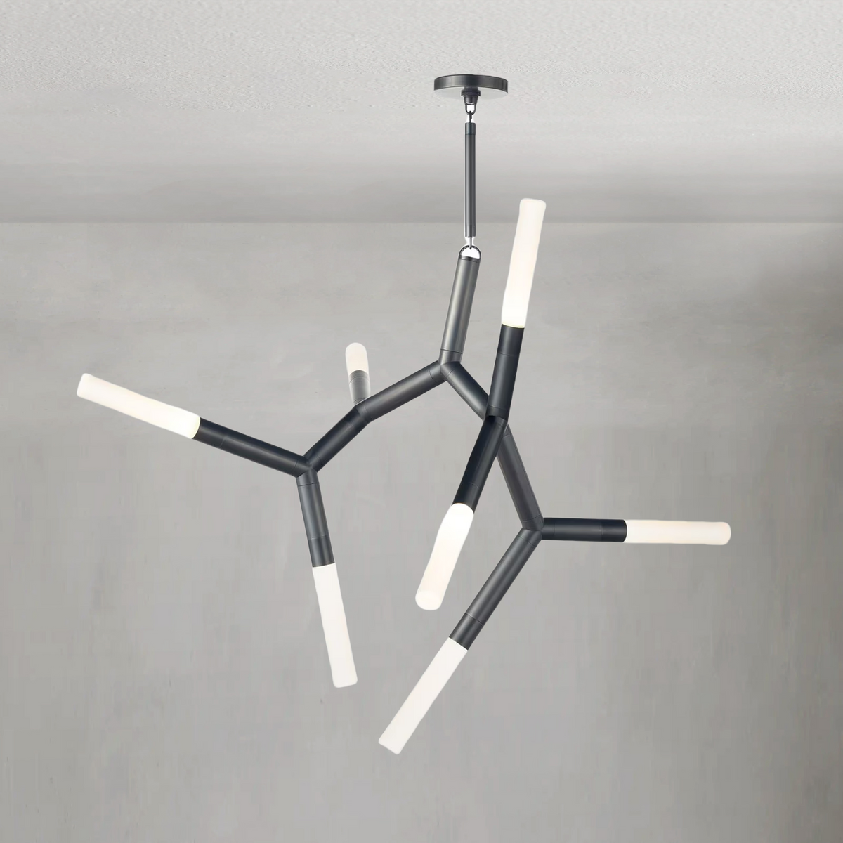 Magnith Chandelier, steel in polished nickel - view 5