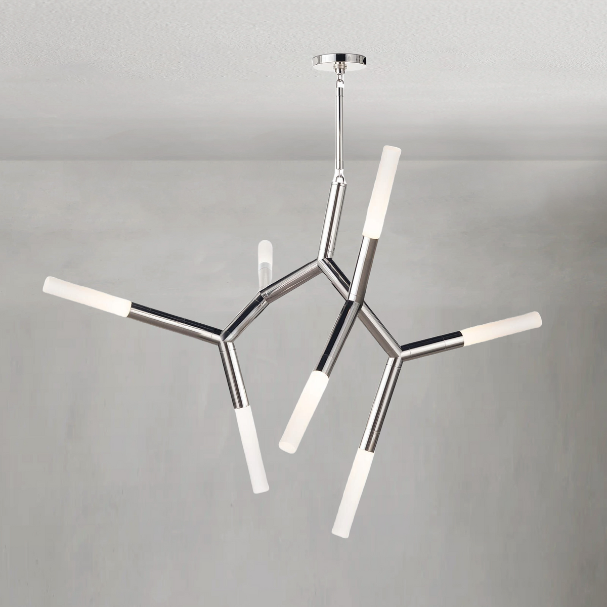 Magnith Chandelier, steel in polished nickel - view 9