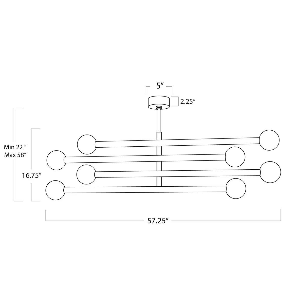 Montclair Chandelier, steel in polished nickel - view 17