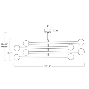 Montclair Chandelier, steel in polished nickel - view 17