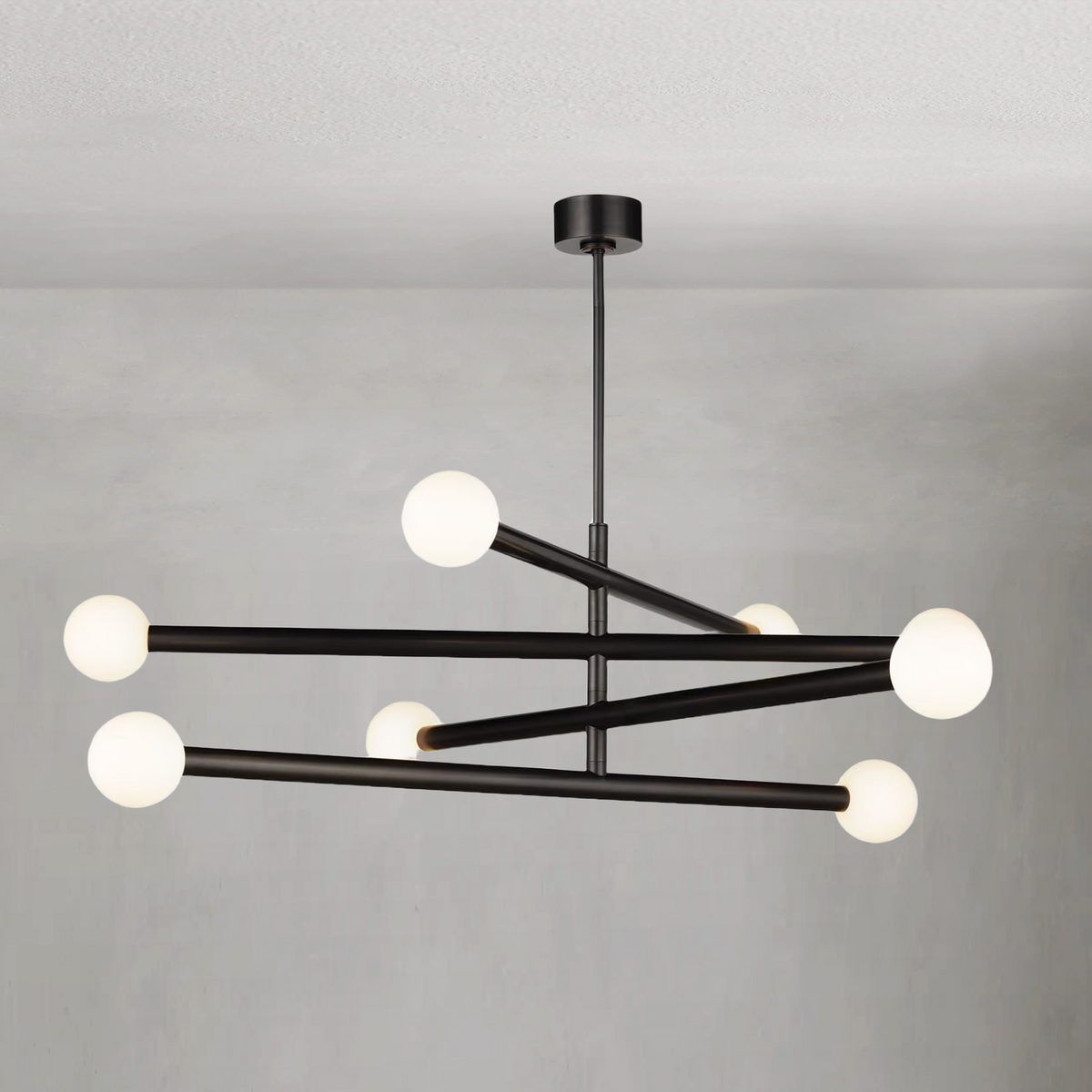 Montclair Chandelier, steel in polished nickel - view 3