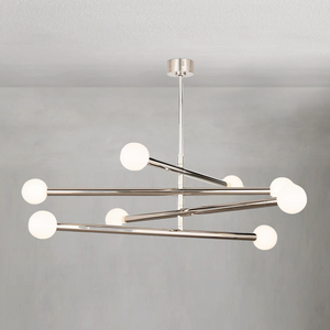 Montclair Chandelier, steel in polished nickel - view 2