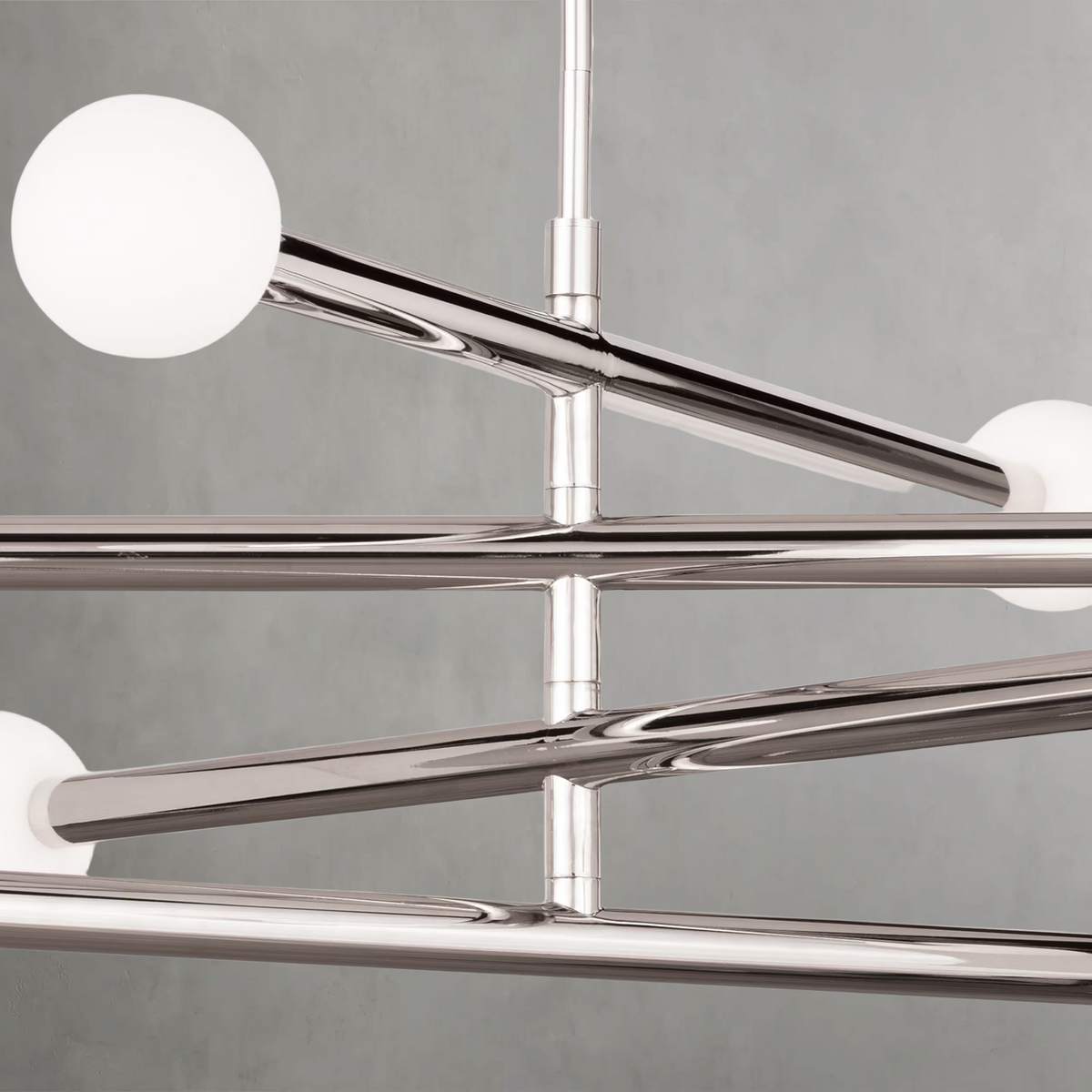 Montclair Chandelier, steel in polished nickel - view 15