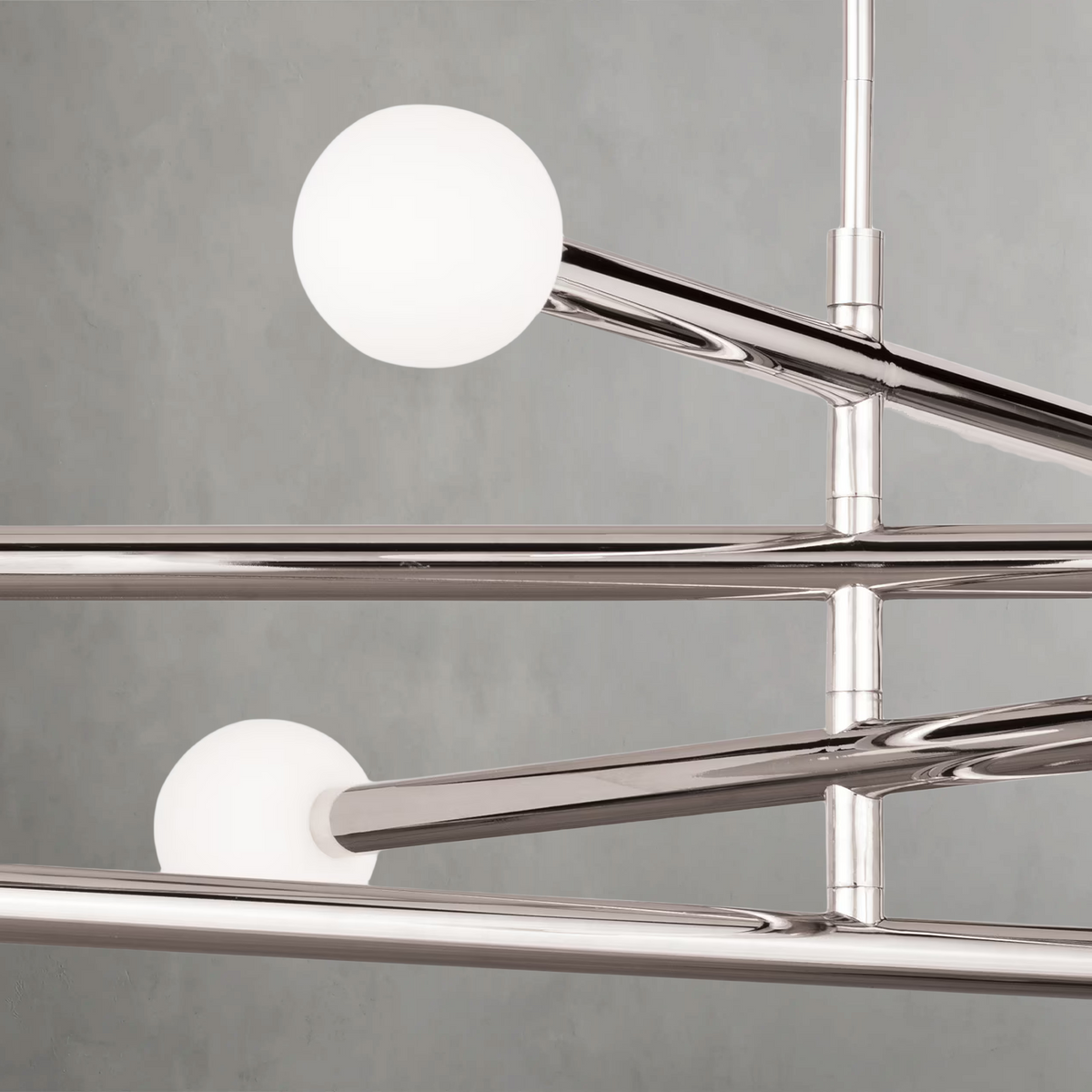 Montclair Chandelier, steel in polished nickel - view 16
