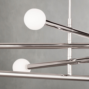Montclair Chandelier, steel in polished nickel - view 16