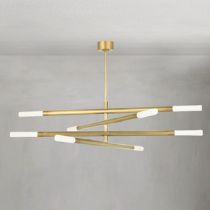 Arinelle Chandelier, steel in natural brass