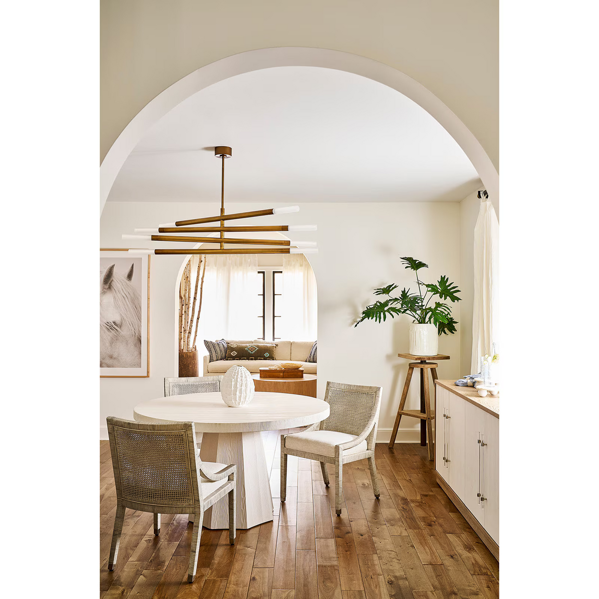 Arinelle Chandelier, steel in natural brass - view 6