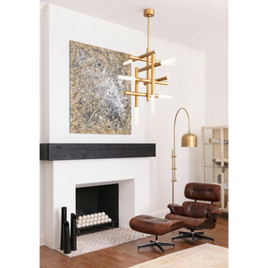 Calliope Chandelier, steel in natural brass - view 7