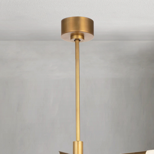 Calliope Chandelier, steel in natural brass - view 4