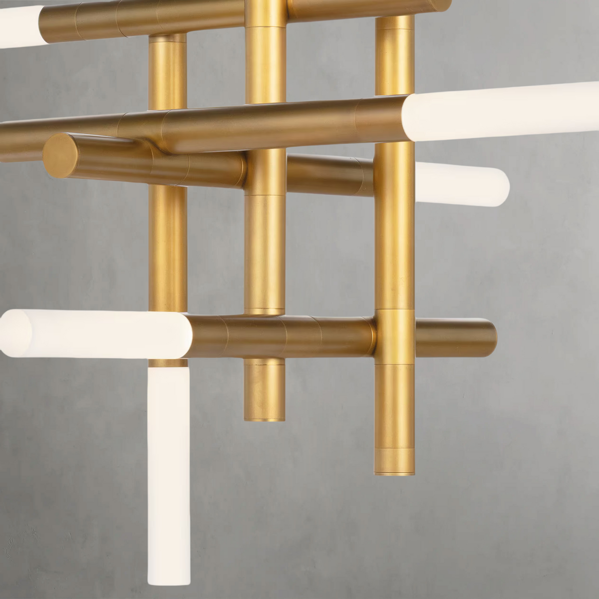 Calliope Chandelier, steel in natural brass - view 6