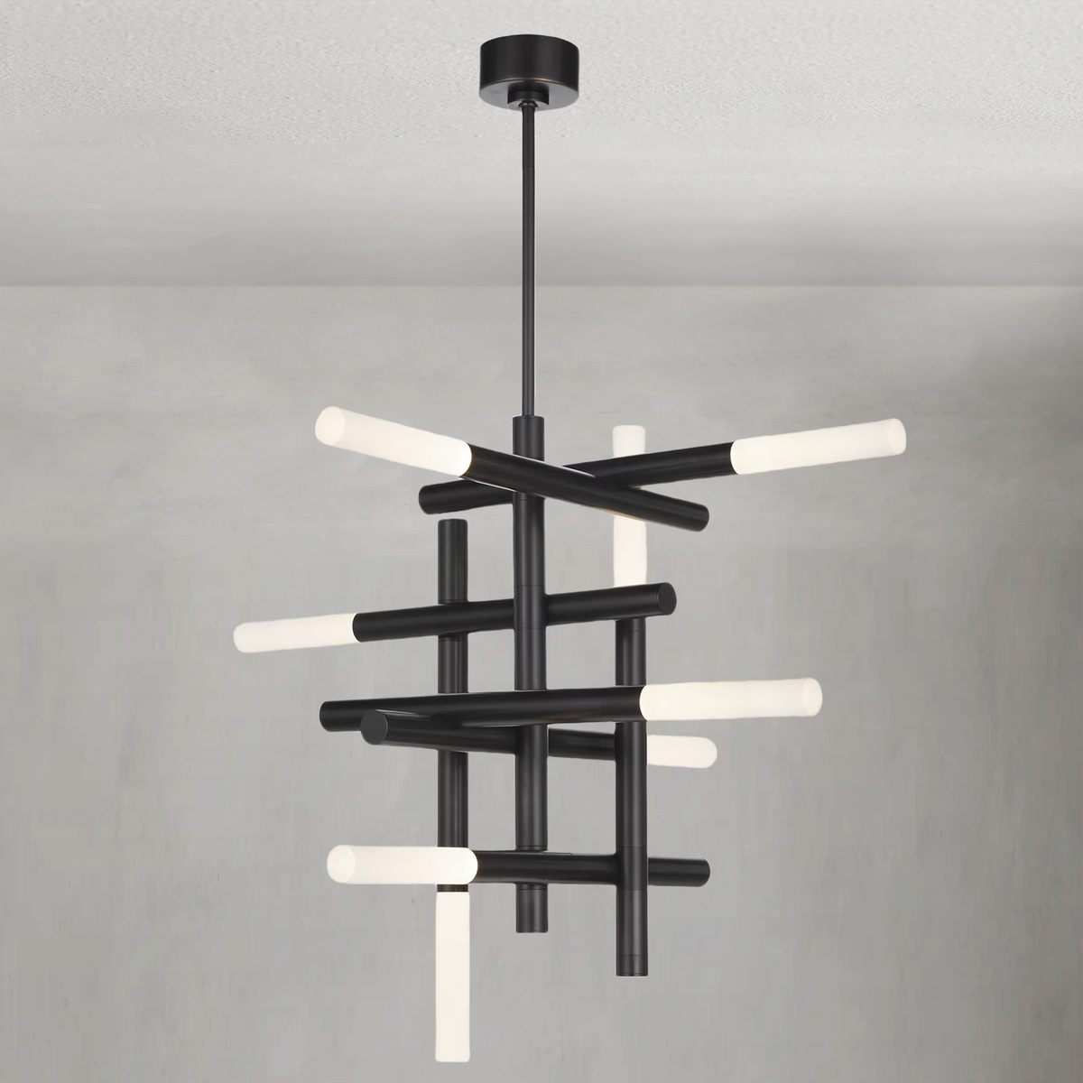 Calliope Chandelier, steel in natural brass - view 3