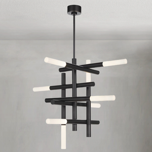 Calliope Chandelier, steel in natural brass - view 3