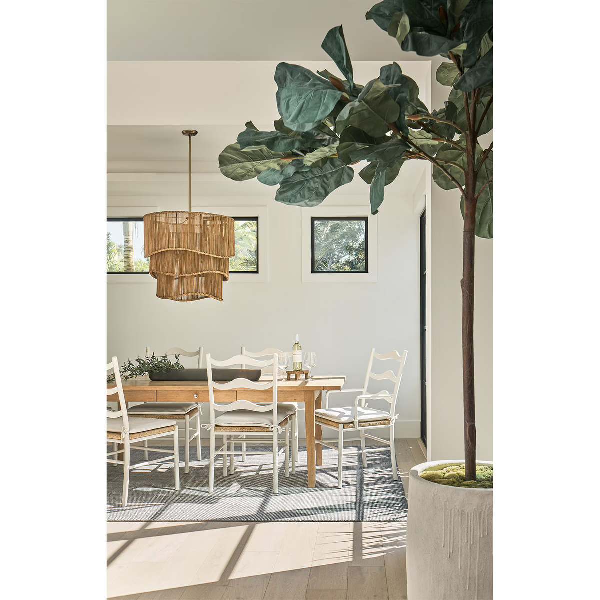 Valmont Natural Rattan Chandelier - view 4