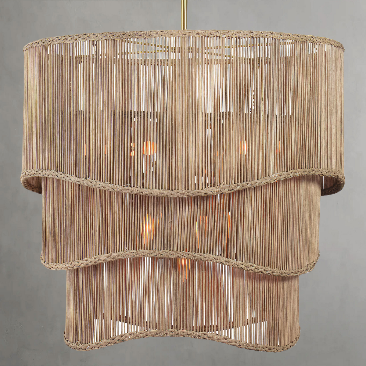 Valmont Natural Rattan Chandelier - view 3