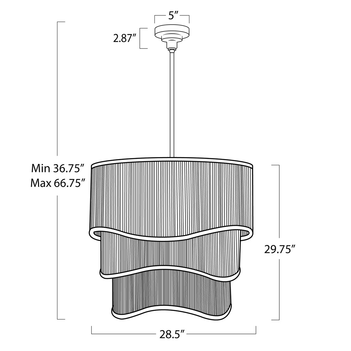 Valmont Natural Rattan Chandelier - view 9