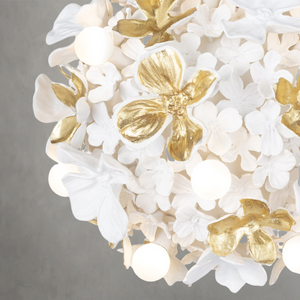 Junara Chandelier, resin in white - view 3