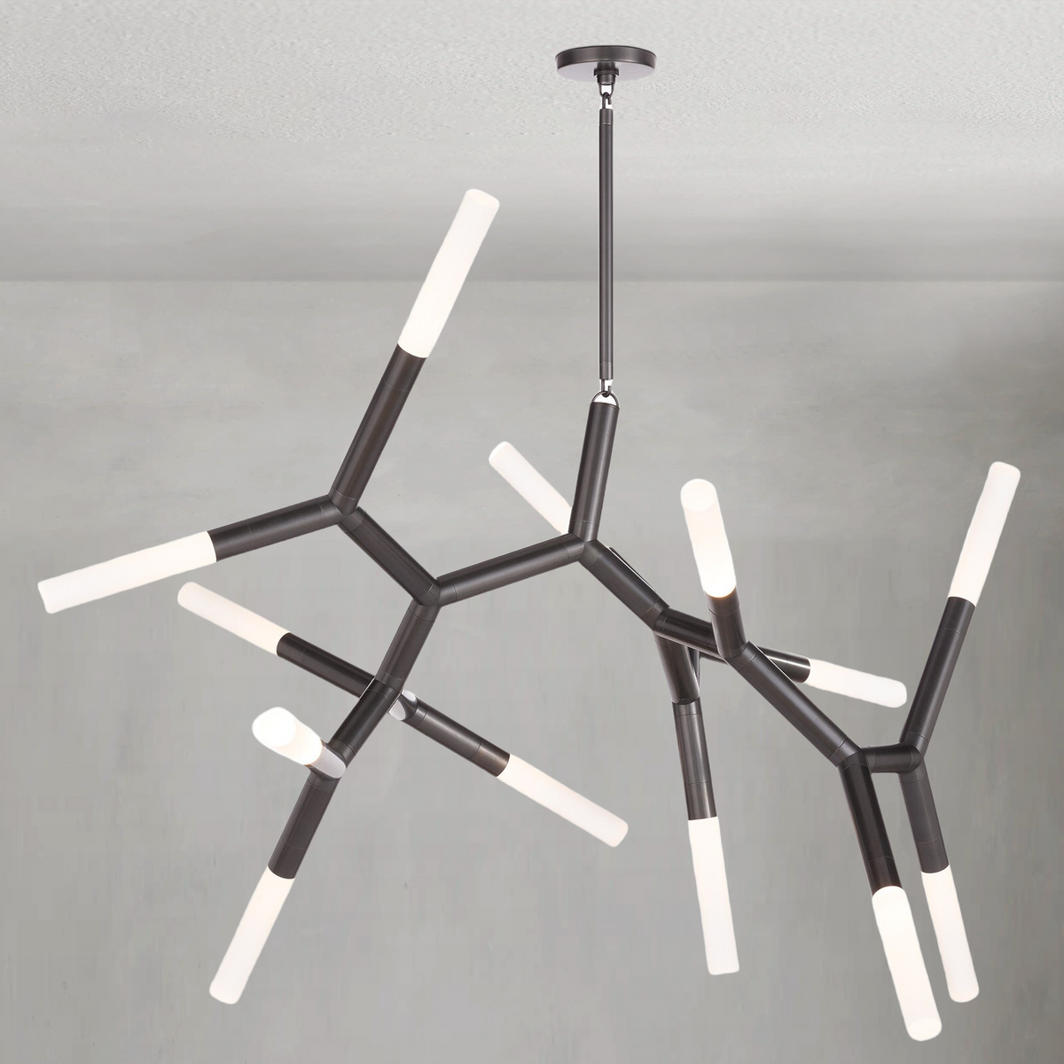 Magnith Chandelier Large, steel in polished nickel - view 5