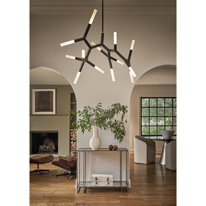 Magnith Chandelier Large, steel in polished nickel - view 10