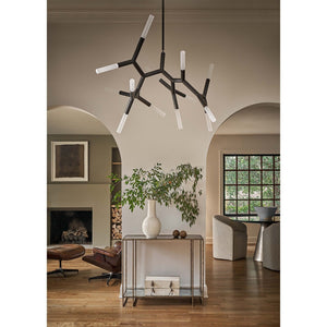 Magnith Chandelier Large, steel in polished nickel - view 9