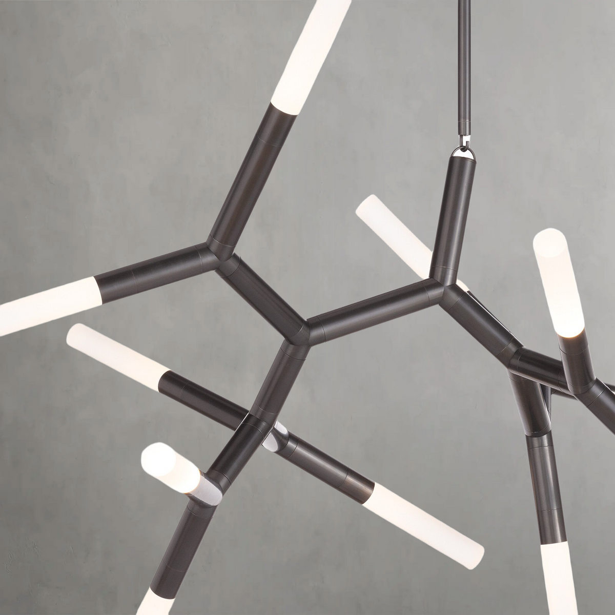 Magnith Chandelier Large, steel in polished nickel - view 7