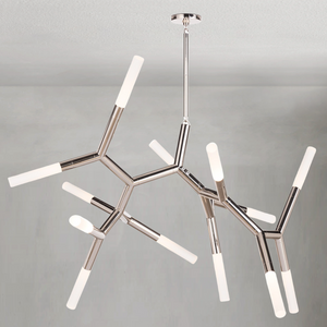 Magnith Chandelier Large, steel in polished nickel - view 11