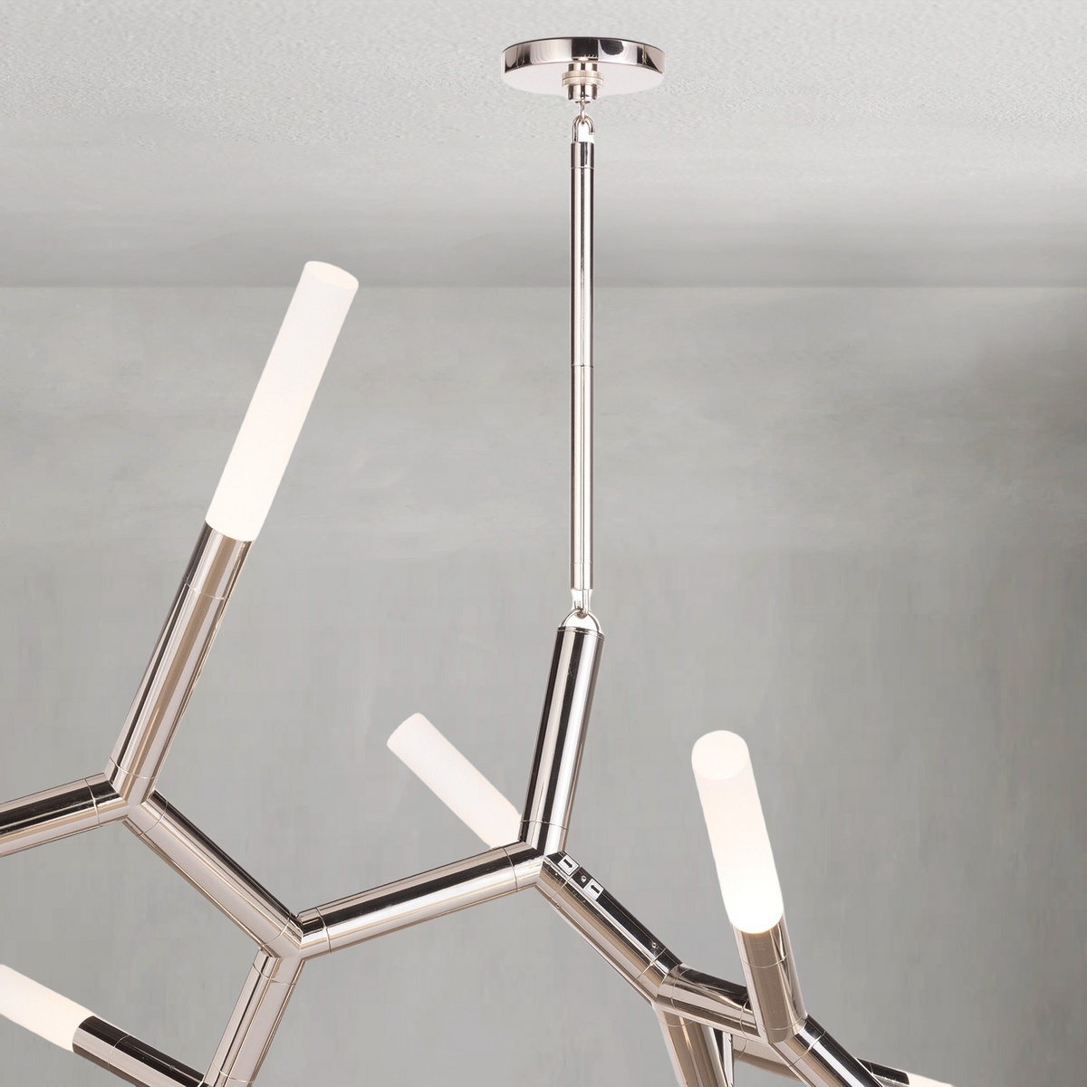 Magnith Chandelier Large, steel in polished nickel - view 12