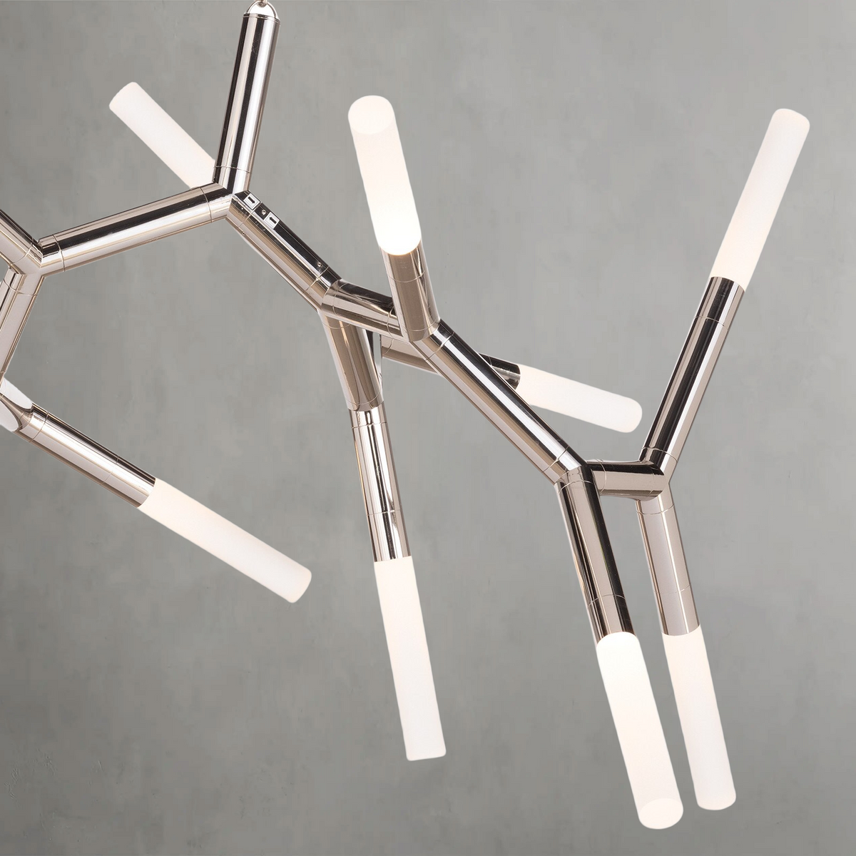 Magnith Chandelier Large, steel in polished nickel - view 14