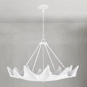 Aquelle Chandelier, resin in white