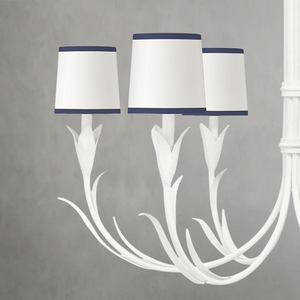 Fontara Dark Blue Reed Chandelier, steel in white - view 2