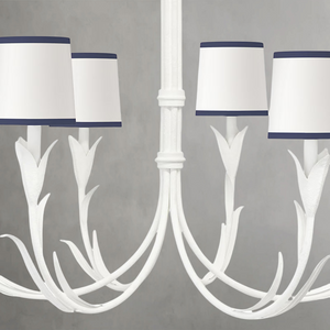 Fontara Dark Blue Reed Chandelier, steel in white - view 4