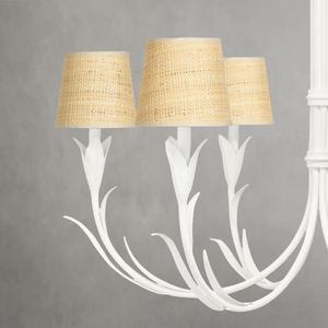 Fontara Reed Chandelier Small, steel in white - view 2