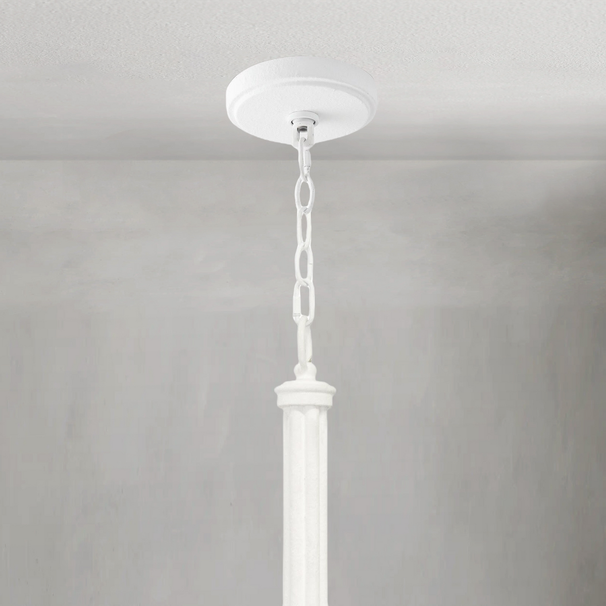 Fontara Reed Chandelier Small, steel in white - view 3