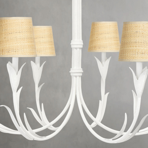 Fontara Reed Chandelier Small, steel in white - view 4