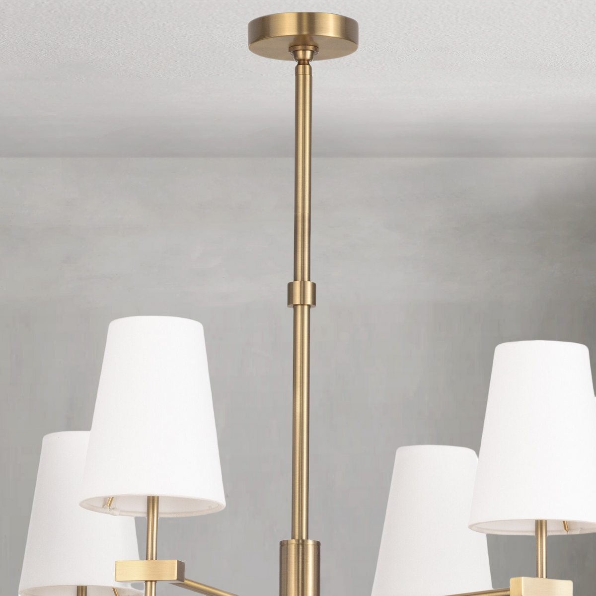 Bellith Chandelier Large, steel in natural brass - view 2