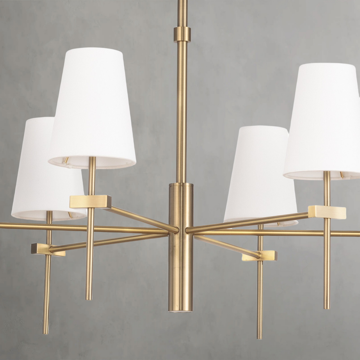 Bellith Chandelier Large, steel in natural brass - view 3